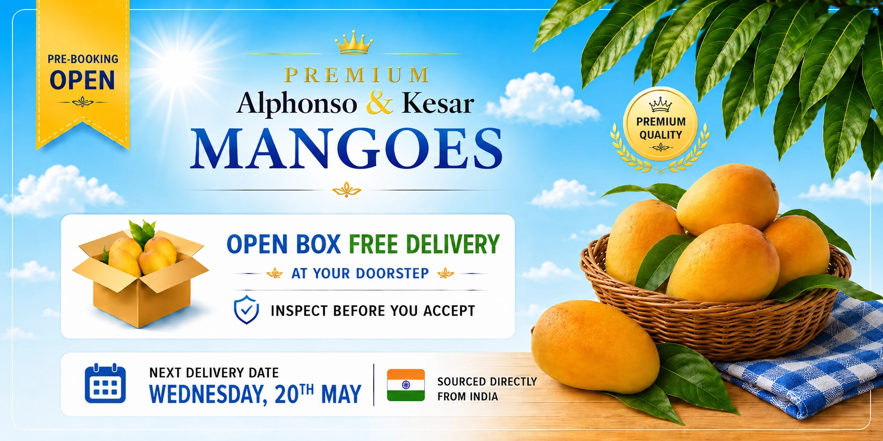 Pre-book fresh mangoes
